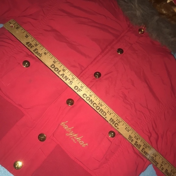 BABY PHAT GIRLZ vintage duck down puffy jacket faux fur hood that zips off SZ M - Picture 3 of 9
